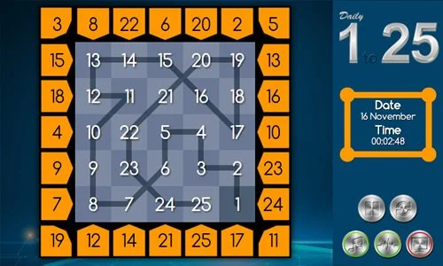 Daily 1 to 25